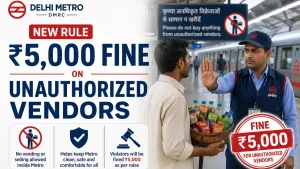 DMRC's New Rule: ₹5,000 Fine on Unauthorized Vendors