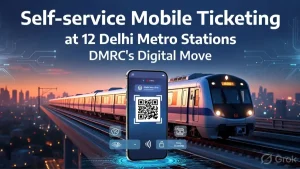Self-service mobile ticketing at 12 Delhi Metro stations